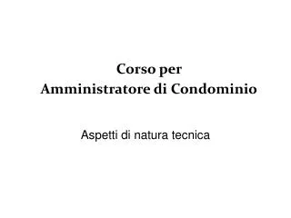 aspetti di natura tecnica