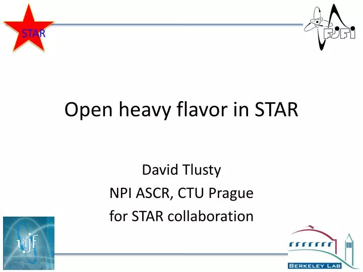 open heavy flavor in star