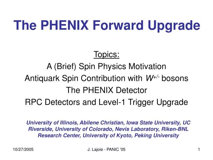 the phenix forward upgrade