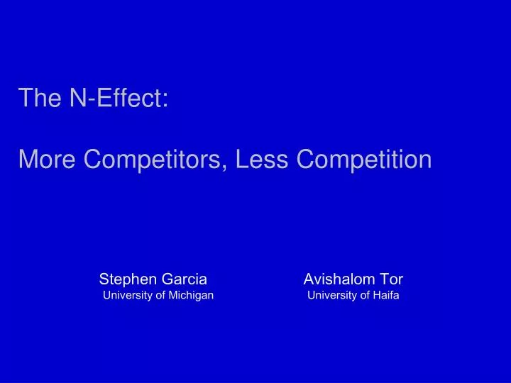 the n effect more competitors less competition