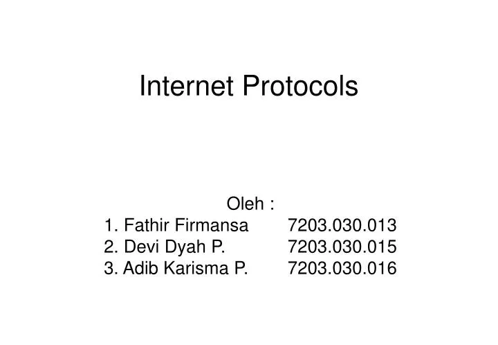 internet protocols