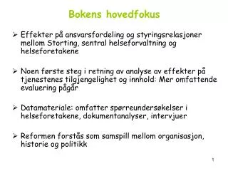 bokens hovedfokus