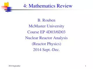 4: Mathematics Review