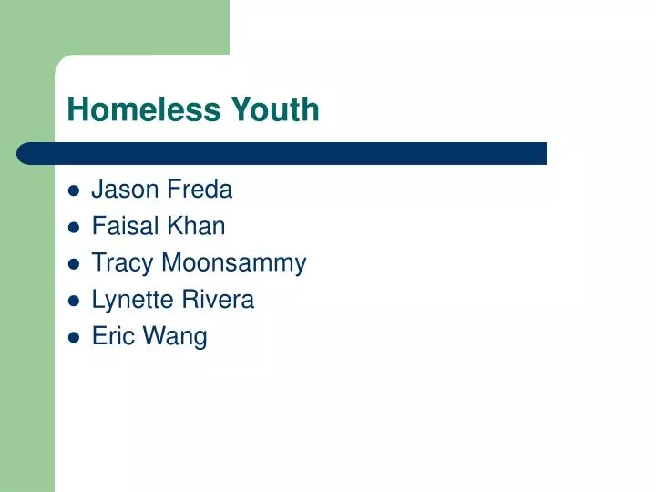 homeless youth