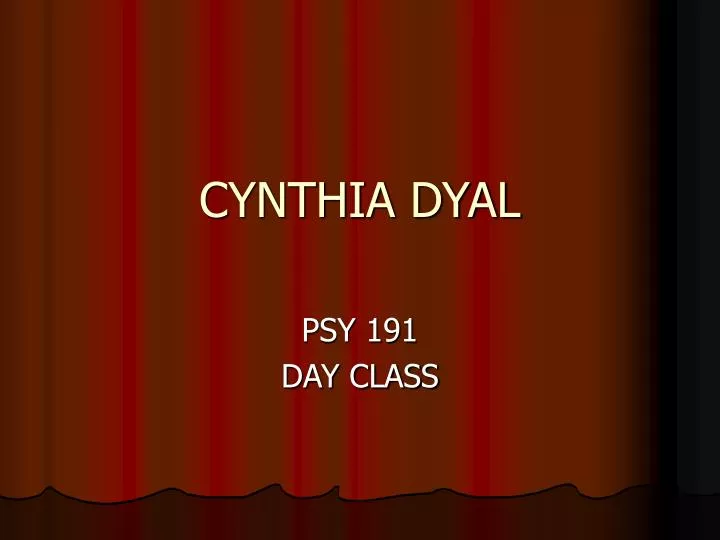 cynthia dyal