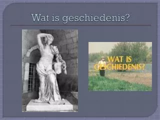 wat is geschiedenis