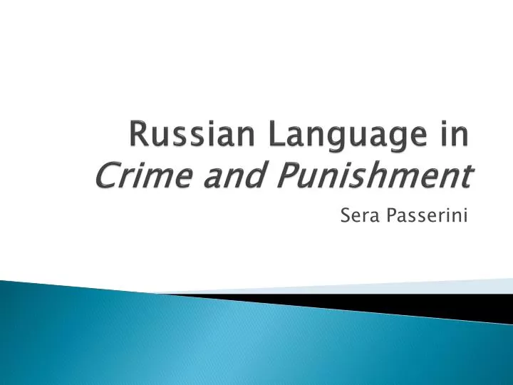 russian language in crime and punishment