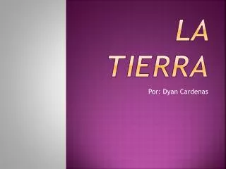 la tierra