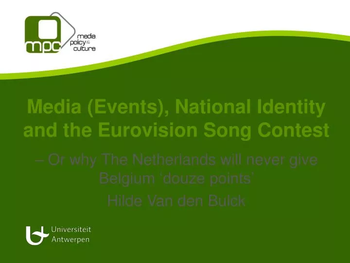 media events national identity and the eurovision song contest