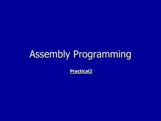 Assembly Programming