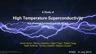 A Study of High Temperature Superconductivity
