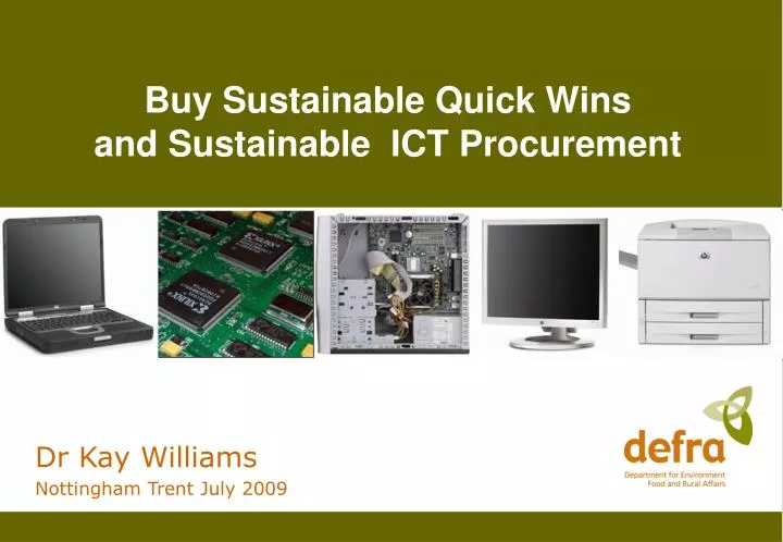 buy sustainable quick wins and sustainable ict procurement