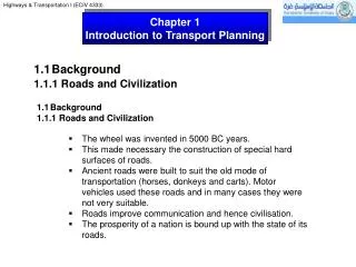 Chapter 1 Introduction to Transport Planning