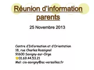 r union d information parents