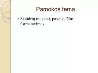 pamokos tema