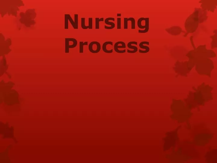 nursing process