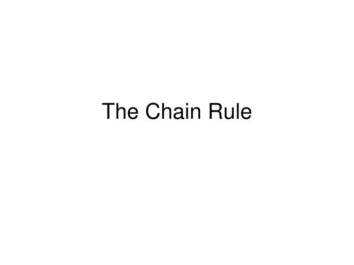 the chain rule