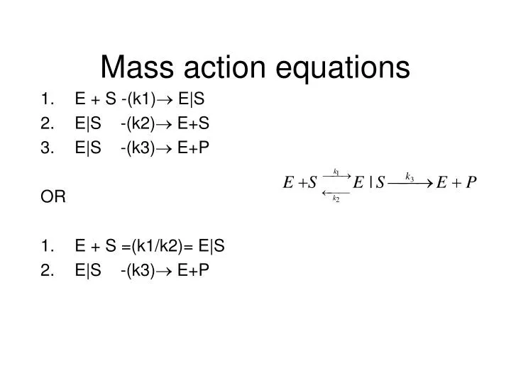 mass action equations