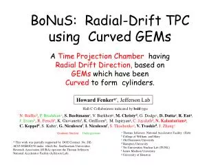 BoNuS: Radial-Drift TPC using Curved GEMs