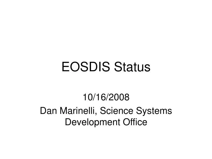 eosdis status