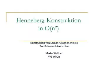 henneberg konstruktion in o n
