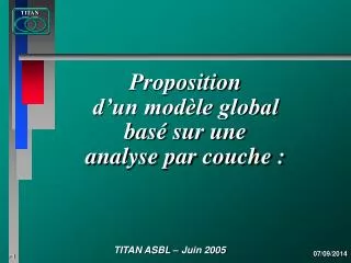 proposition d un mod le global bas sur une analyse par couche