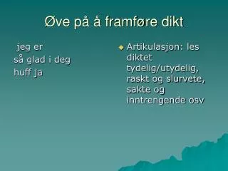 ve p framf re dikt