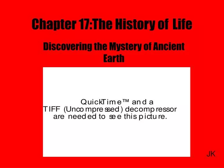 chapter 17 the history of life