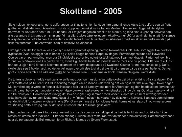 skottland 2005
