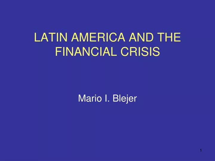 latin america and the financial crisis