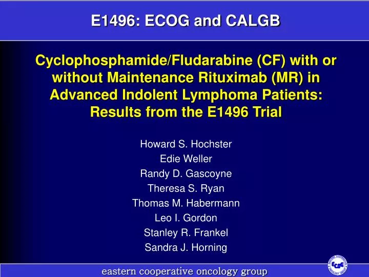 e1496 ecog and calgb