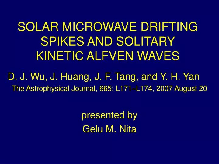 solar microwave drifting spikes and solitary kinetic alfven waves