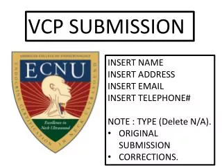 VCP SUBMISSION