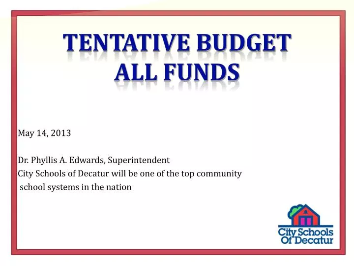 tentative budget all funds
