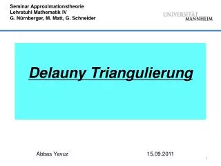 seminar approximationstheorie lehrstuhl mathematik iv g n rnberger m matt g schneider