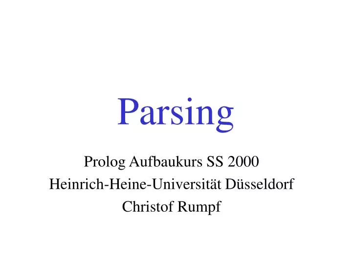 parsing