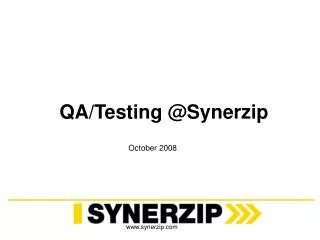 QA/Testing @Synerzip