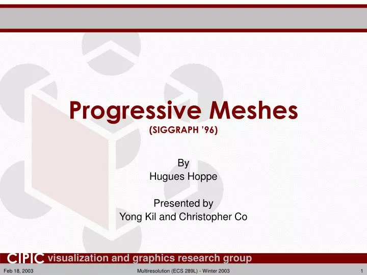 progressive meshes siggraph 96