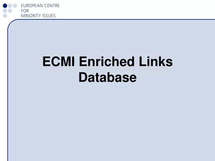 ecmi enriched links database