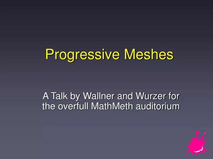progressive meshes