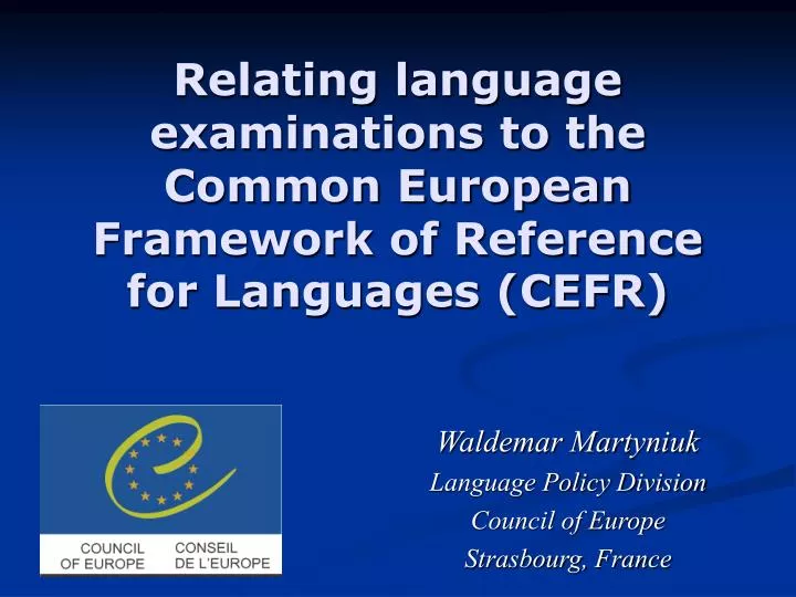 relating language examinations to the common european framework of reference for languages cefr