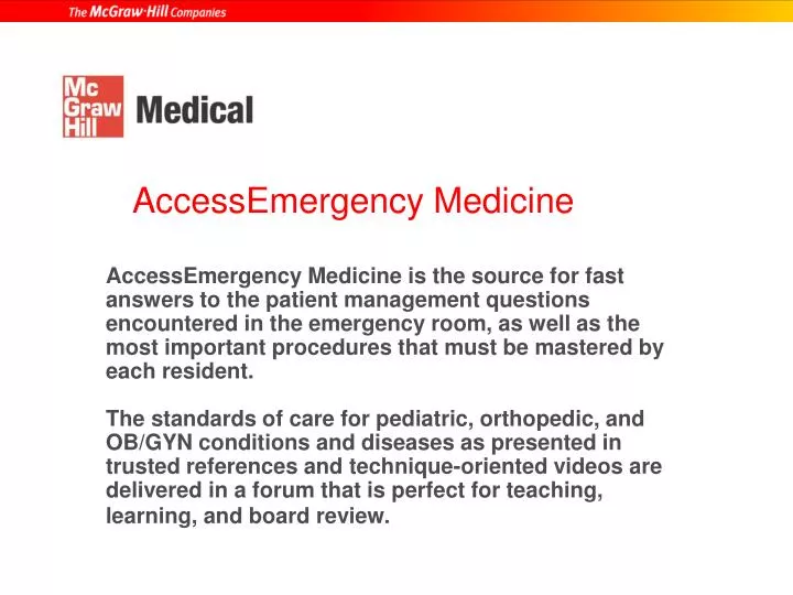 accessemergency medicine