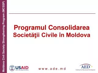 programul consolidarea societ ii civile n moldova