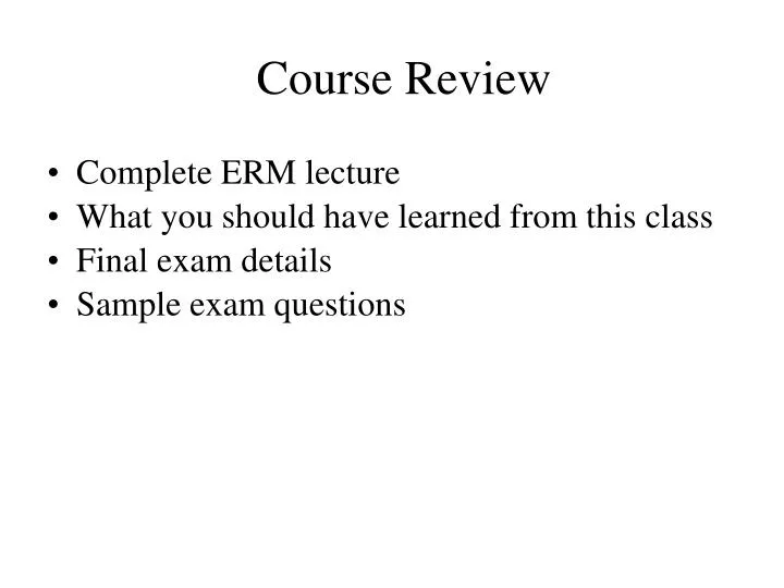 course review