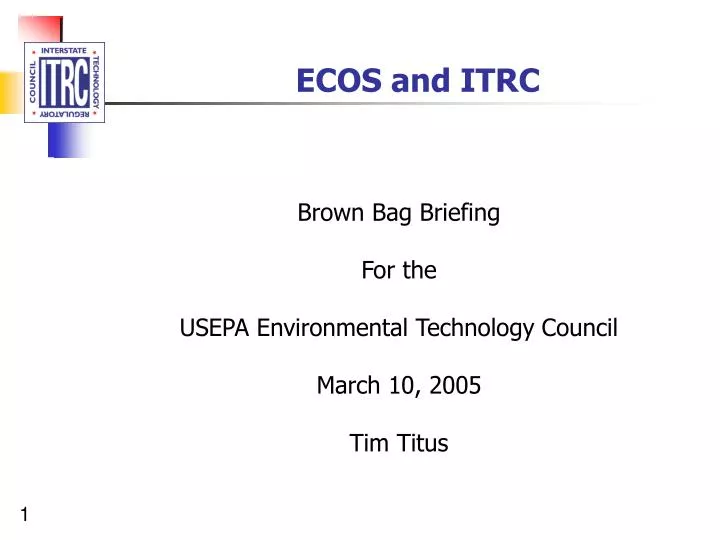 ecos and itrc