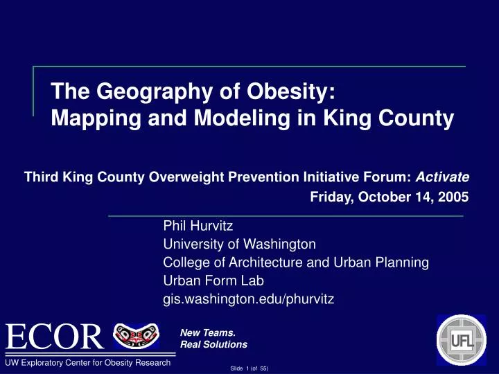 the geography of obesity mapping and modeling in king county