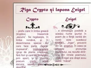 riga crypto si lapona enigel