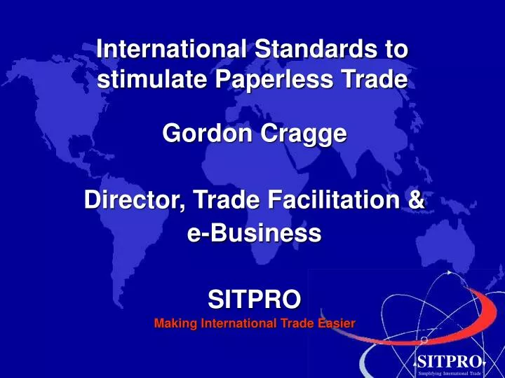 international standards to stimulate paperless trade