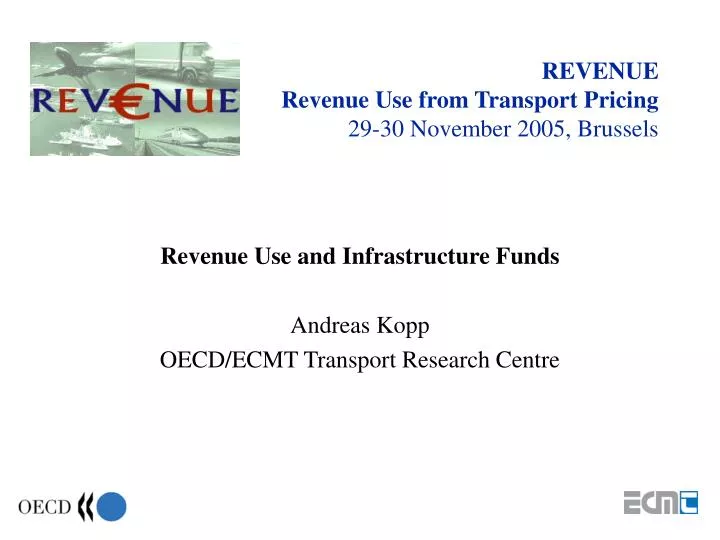 revenue revenue use from transport pricing 29 30 november 2005 brussels