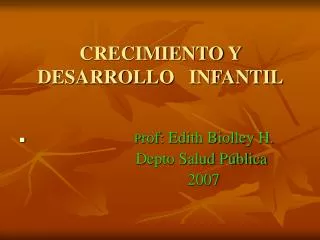 crecimiento y desarrollo infantil